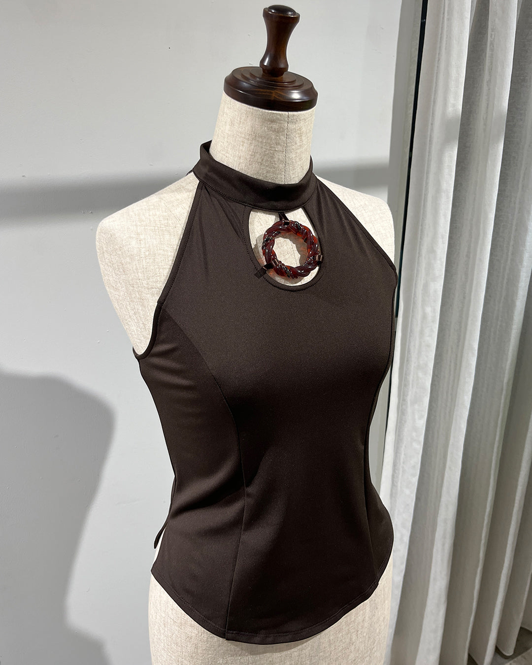 3D-Printed Rope Circle Tank Top Dark Brown [PRE-ORDER]