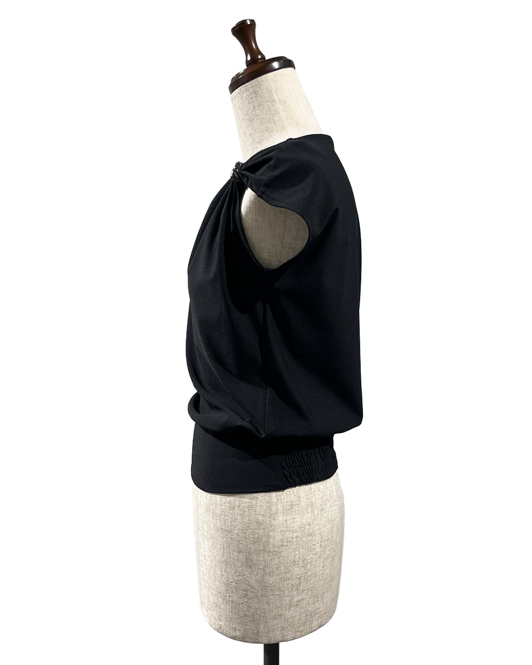 3D-Printed Rope Asymmetric Top Black [PRE-ORDER]