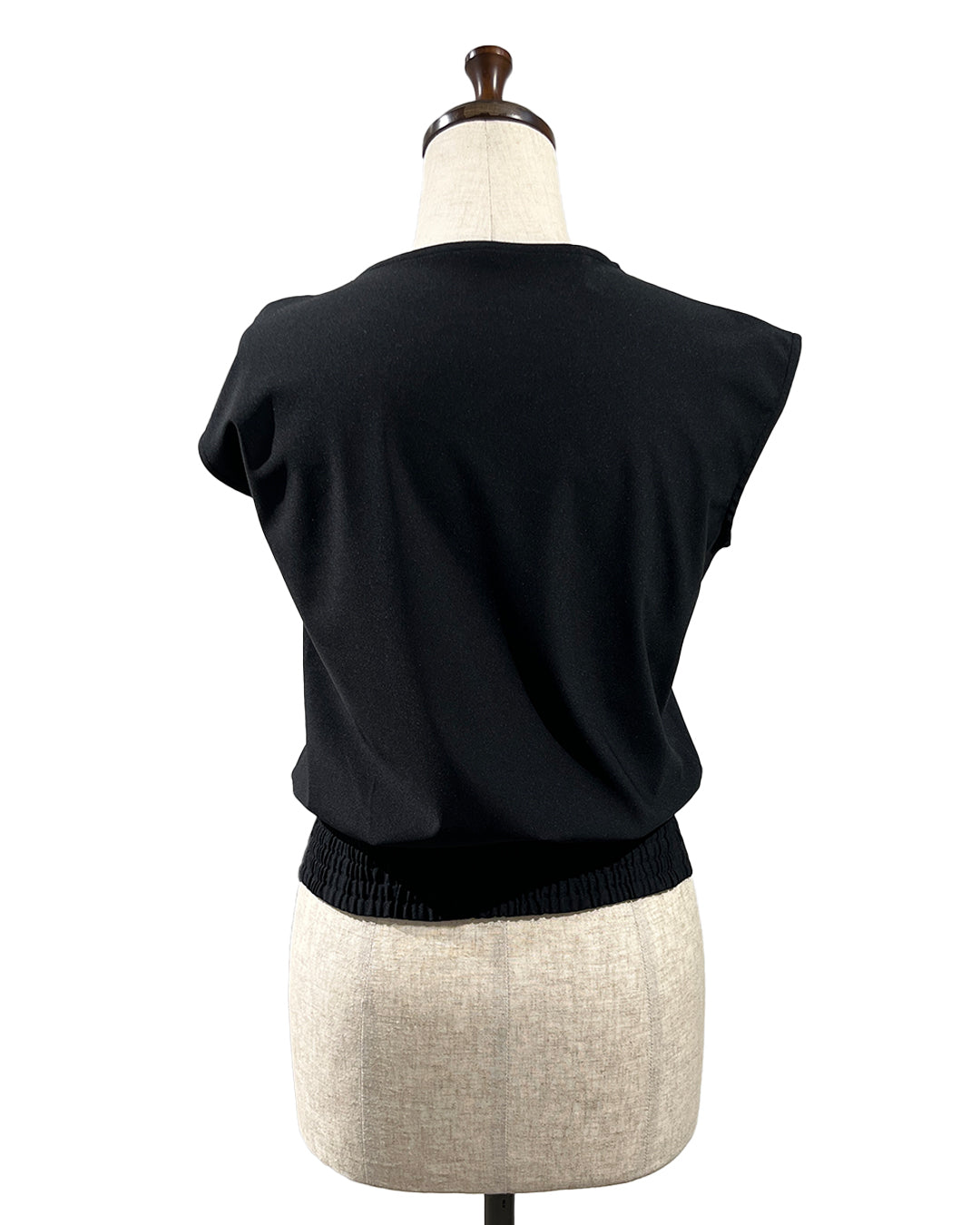 3D-Printed Rope Asymmetric Top Black [PRE-ORDER]