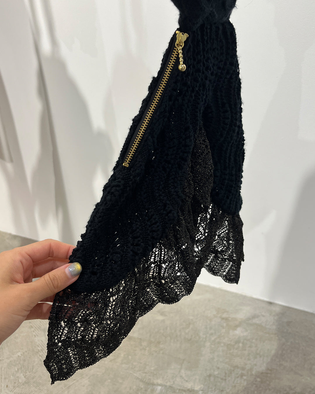 Goldfish Knit Bag Demekin Black [PRE-ORDER]