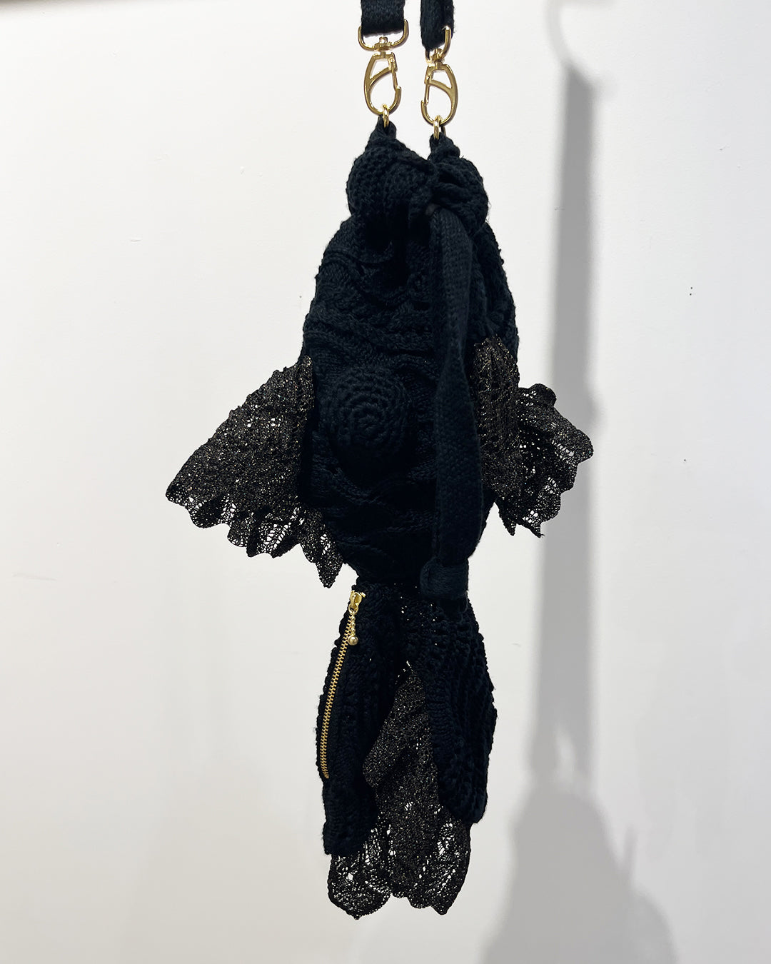 Goldfish Knit Bag Mini Demekin Black [PRE-ORDER]