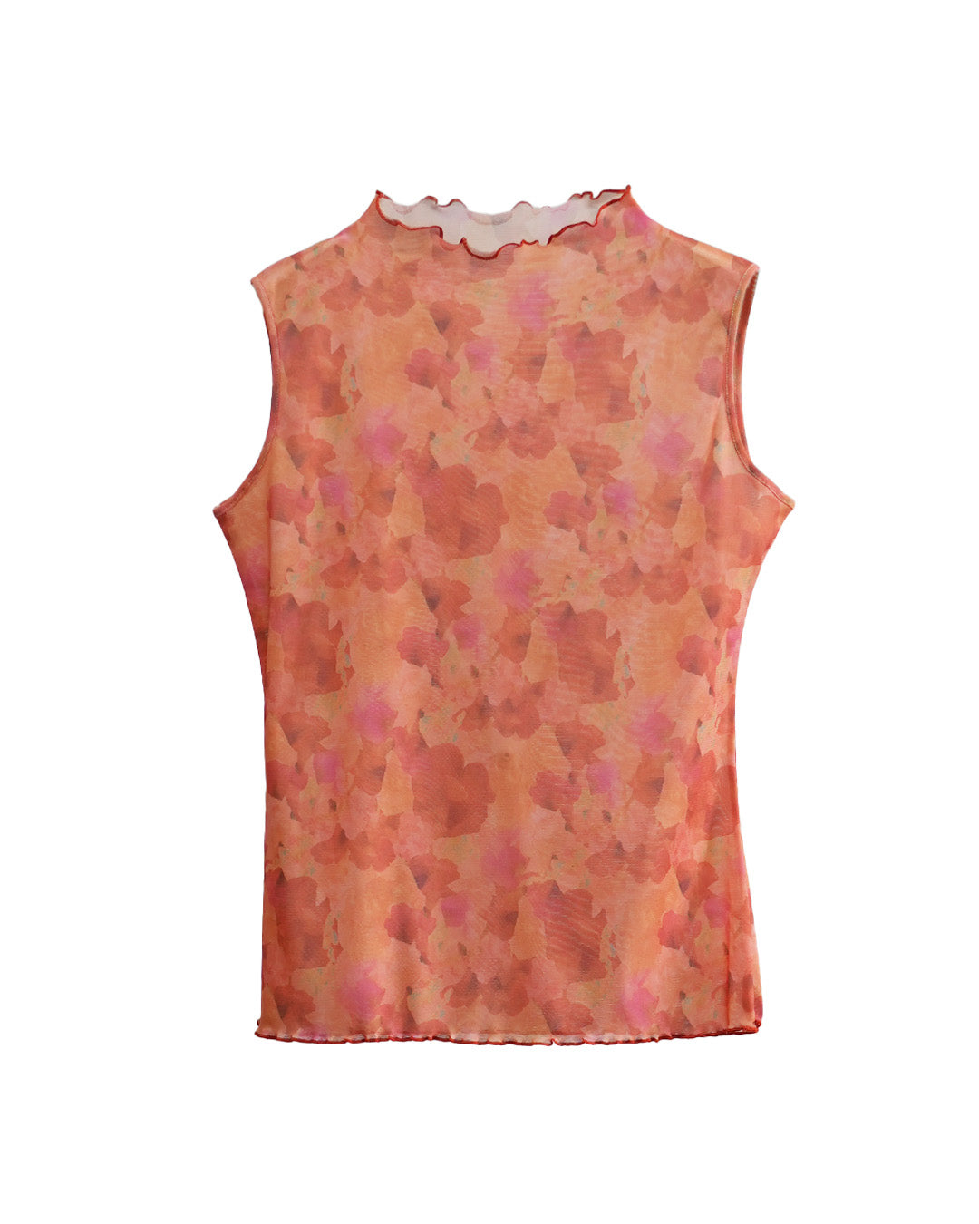 Floral High Neck Tank Top Pink [PRE-ORDER]