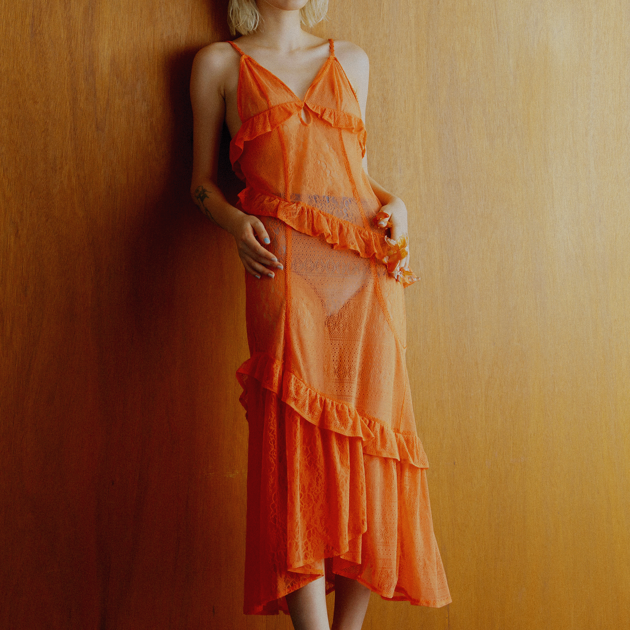 Lace Camisole Dress Orange【予約販売：2026年3月～5月発送予定】