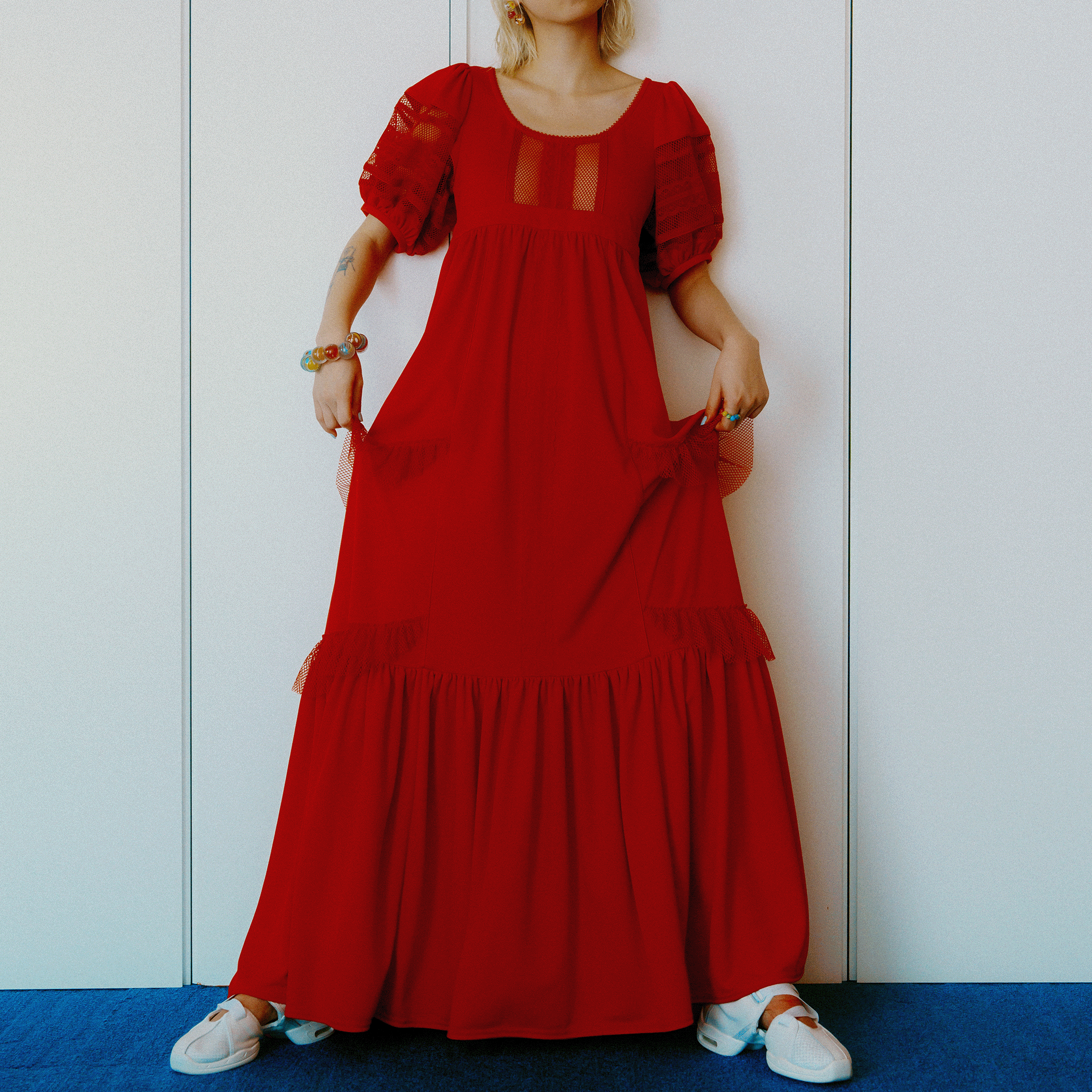 Jersey Mesh Dress Red【予約販売：2026年3月～5月発送予定】