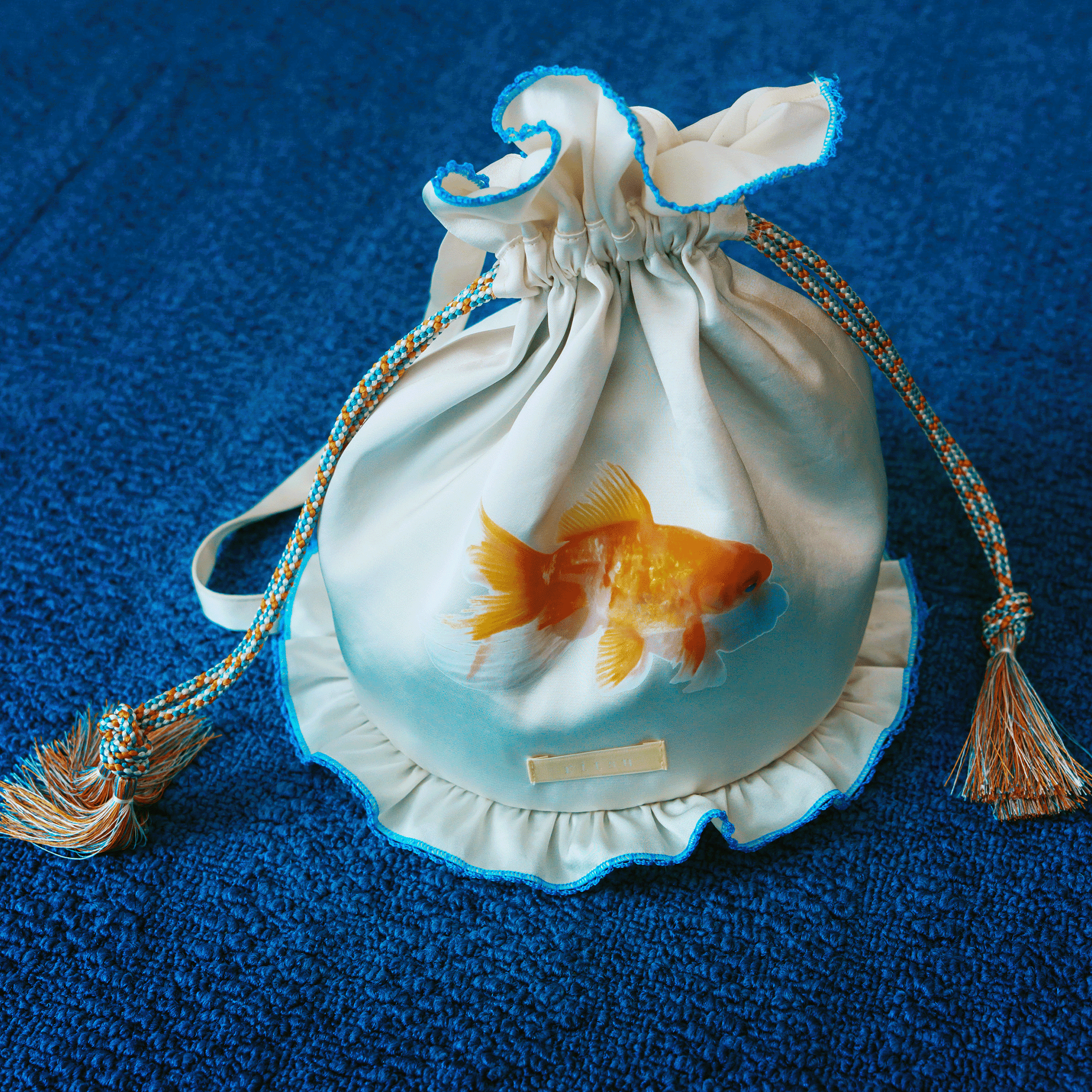 Goldfish bowl Draw String Bag Red Goldfish【予約販売：2026年3月～5月発送予定】