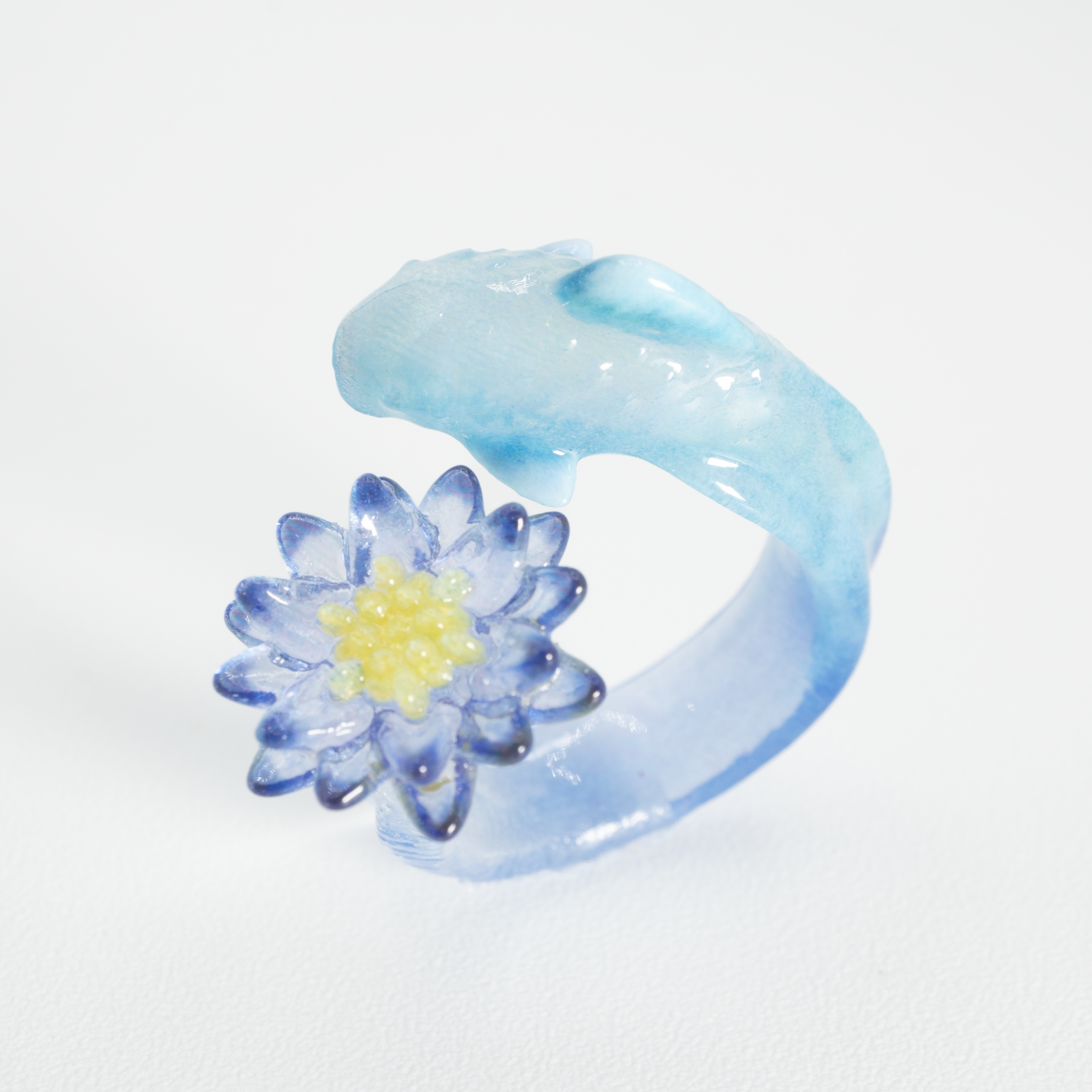 Fish & Water lily ring