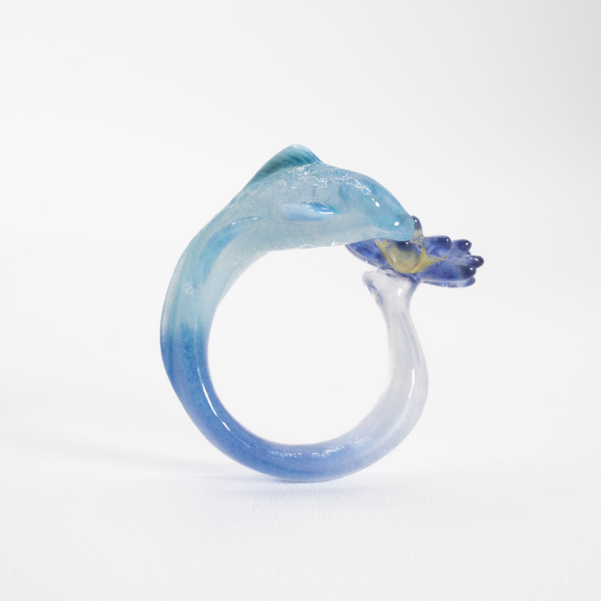 Fish & Water lily ring