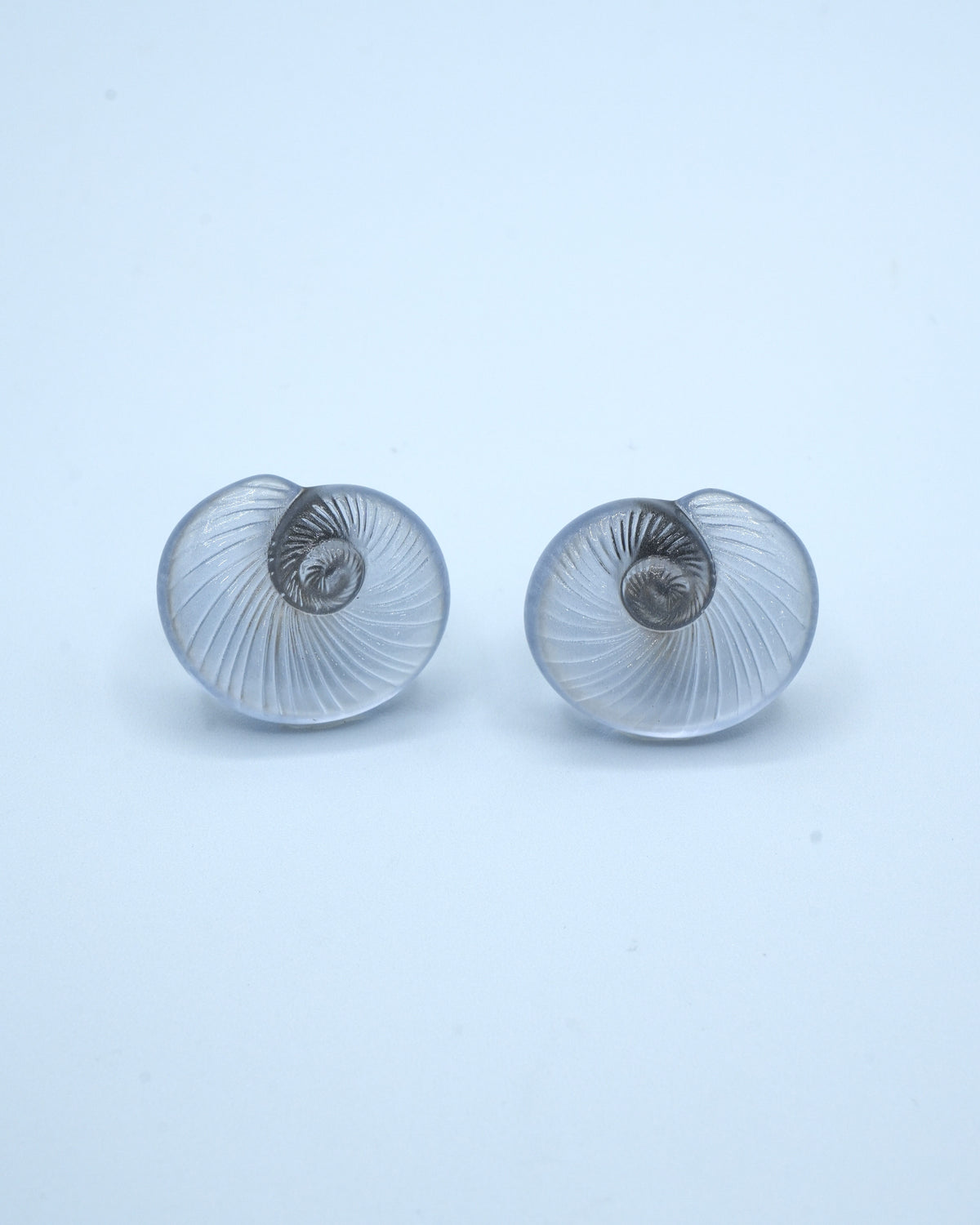 SHELL EARRINGS -M- Clear Gold Glitter [PRE-ORDER]
