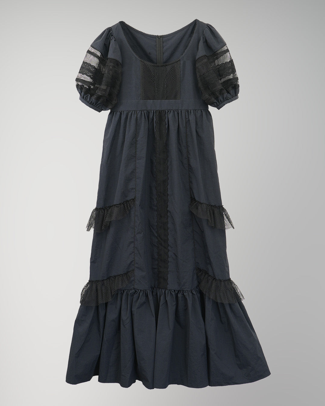 Jersey Mesh Dress Black