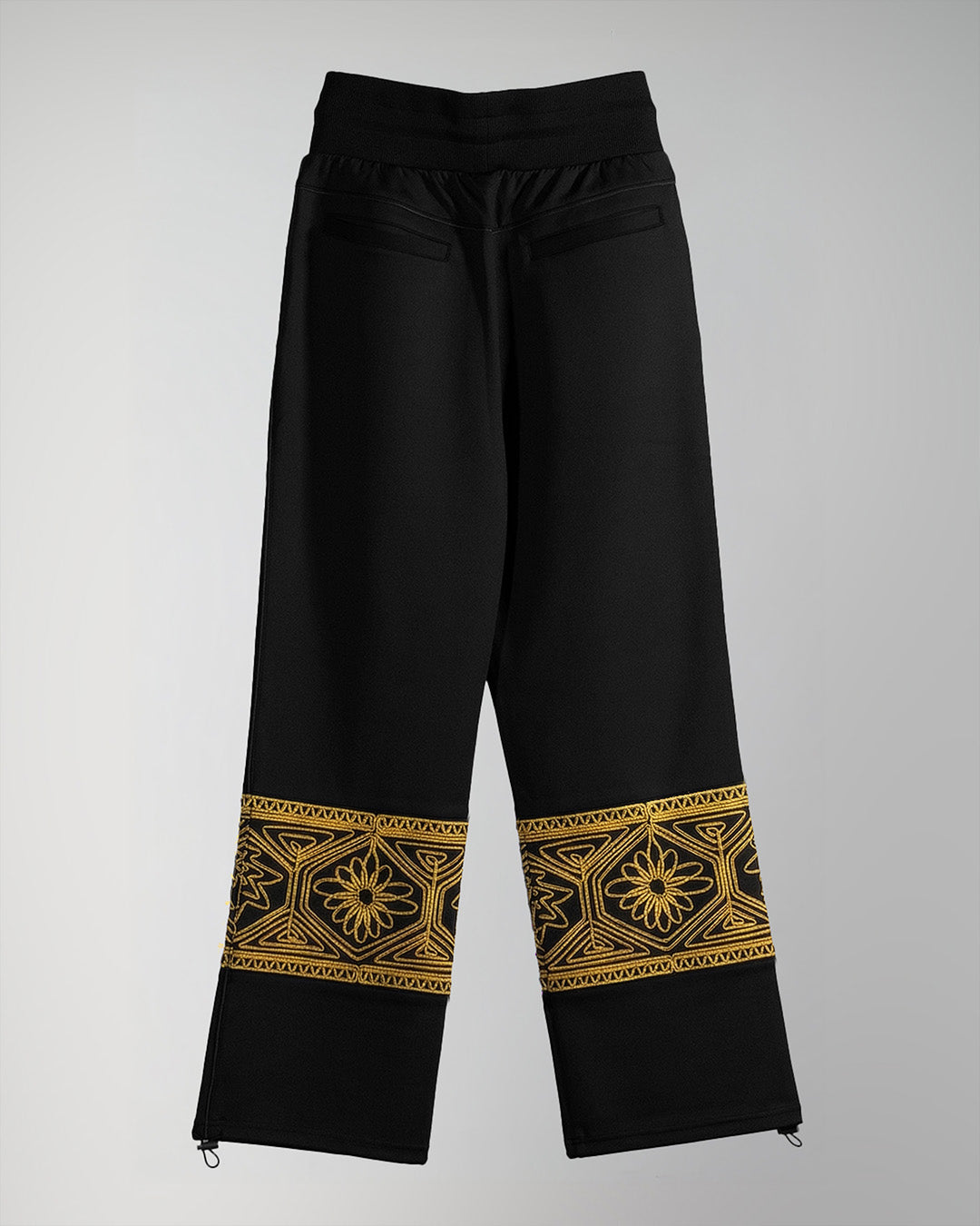 KIKU embroidered wide-leg track pants Black【予約販売：2026年9月～10月発送予定】
