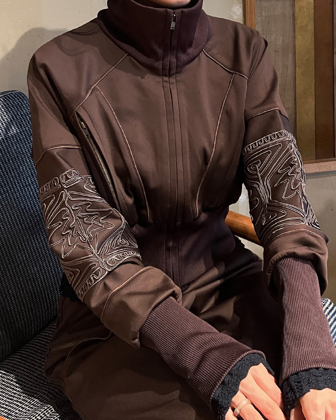 KIKU cropped tracksuit Chocolate【予約販売：2026年9月～10月発送予定】