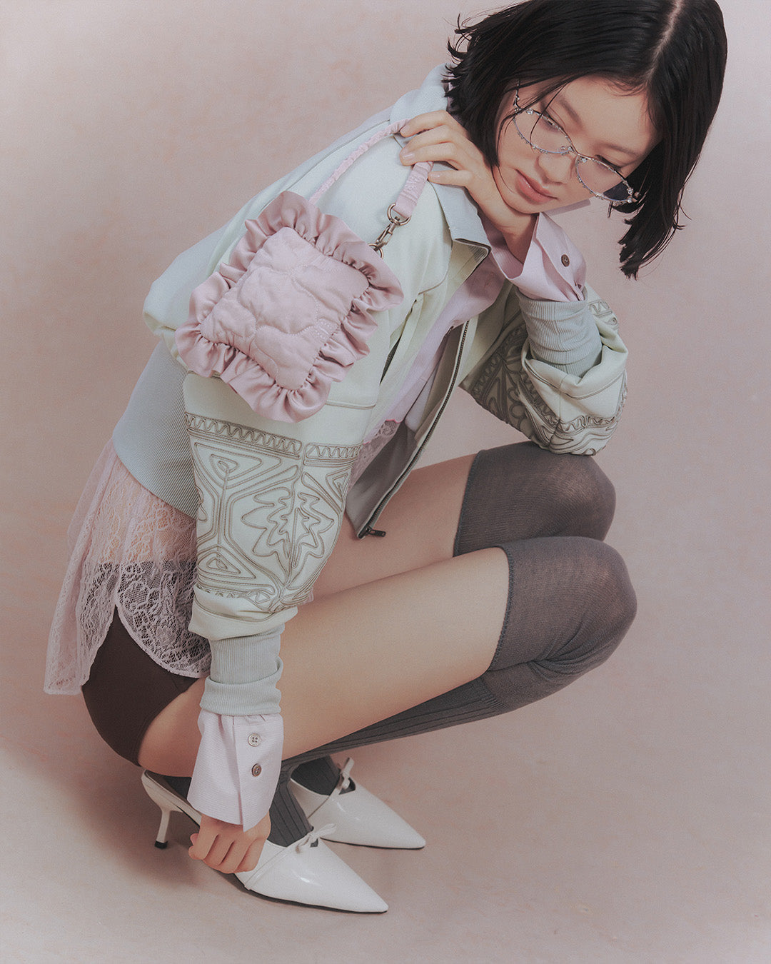 KIKU cropped tracksuit Mint green【予約販売：2026年9月～10月発送予定】