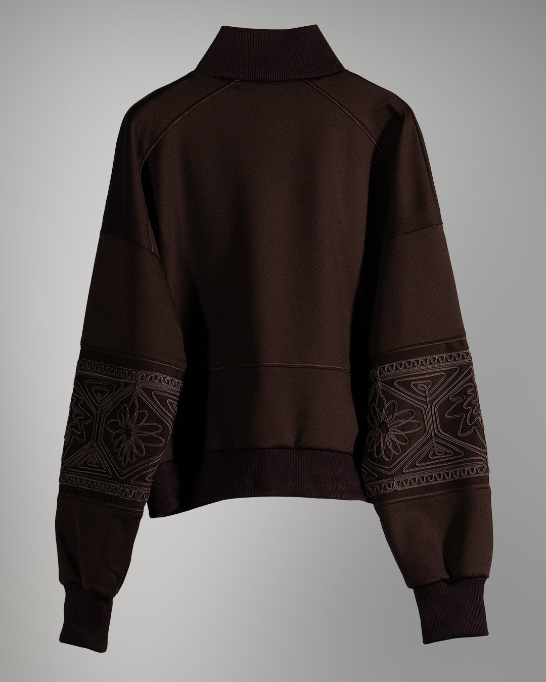 KIKU embroidered overseized track jacket Chocolate【予約販売：2026年9月～10月発送予定】