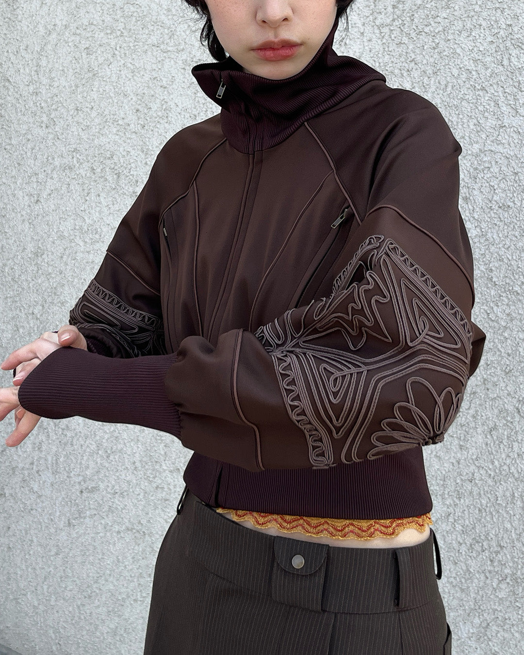 KIKU cropped tracksuit Chocolate【予約販売：2026年9月～10月発送予定】