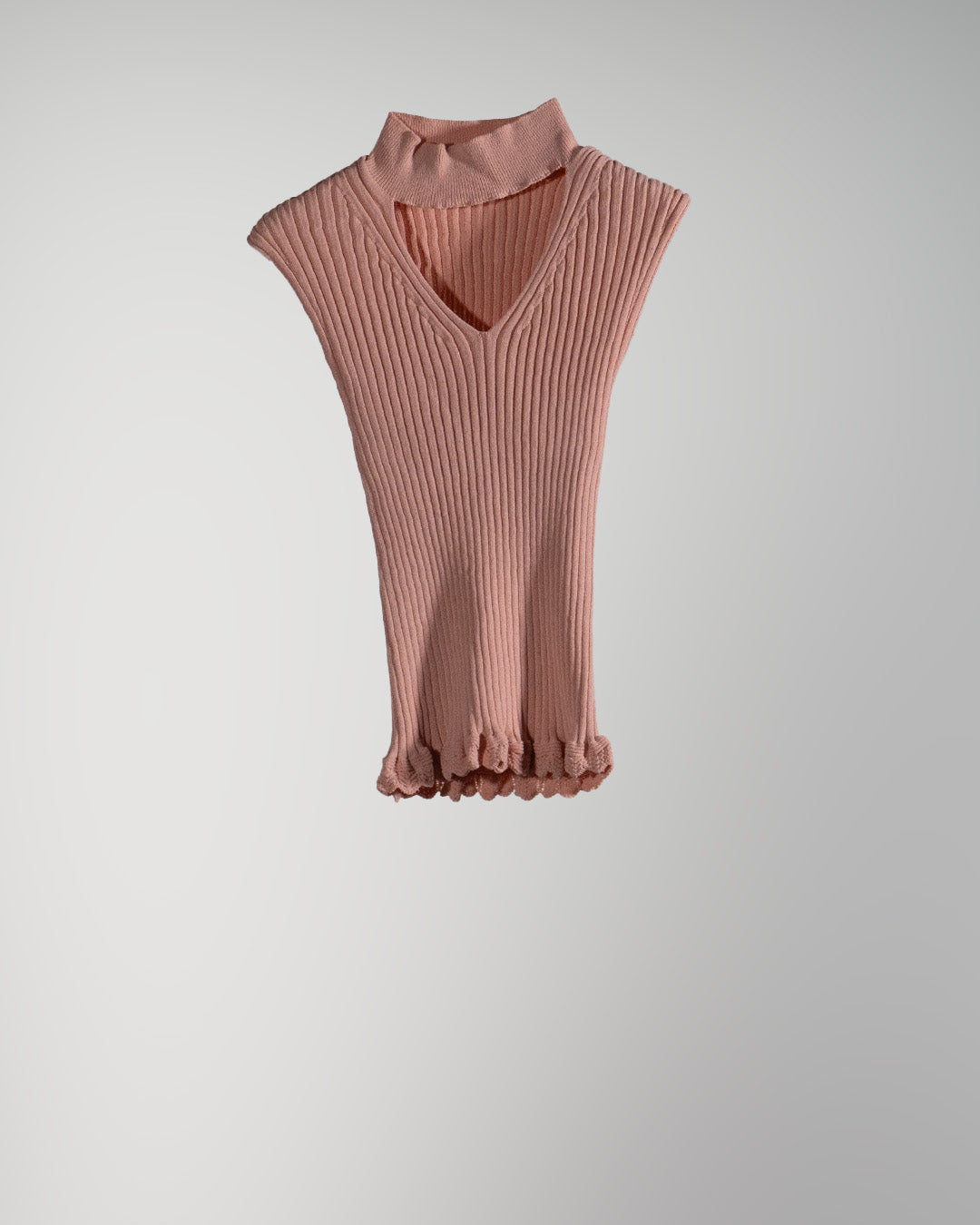 Ribbed polo bolero knit set Pink【予約販売：2026年9月～10月発送予定】