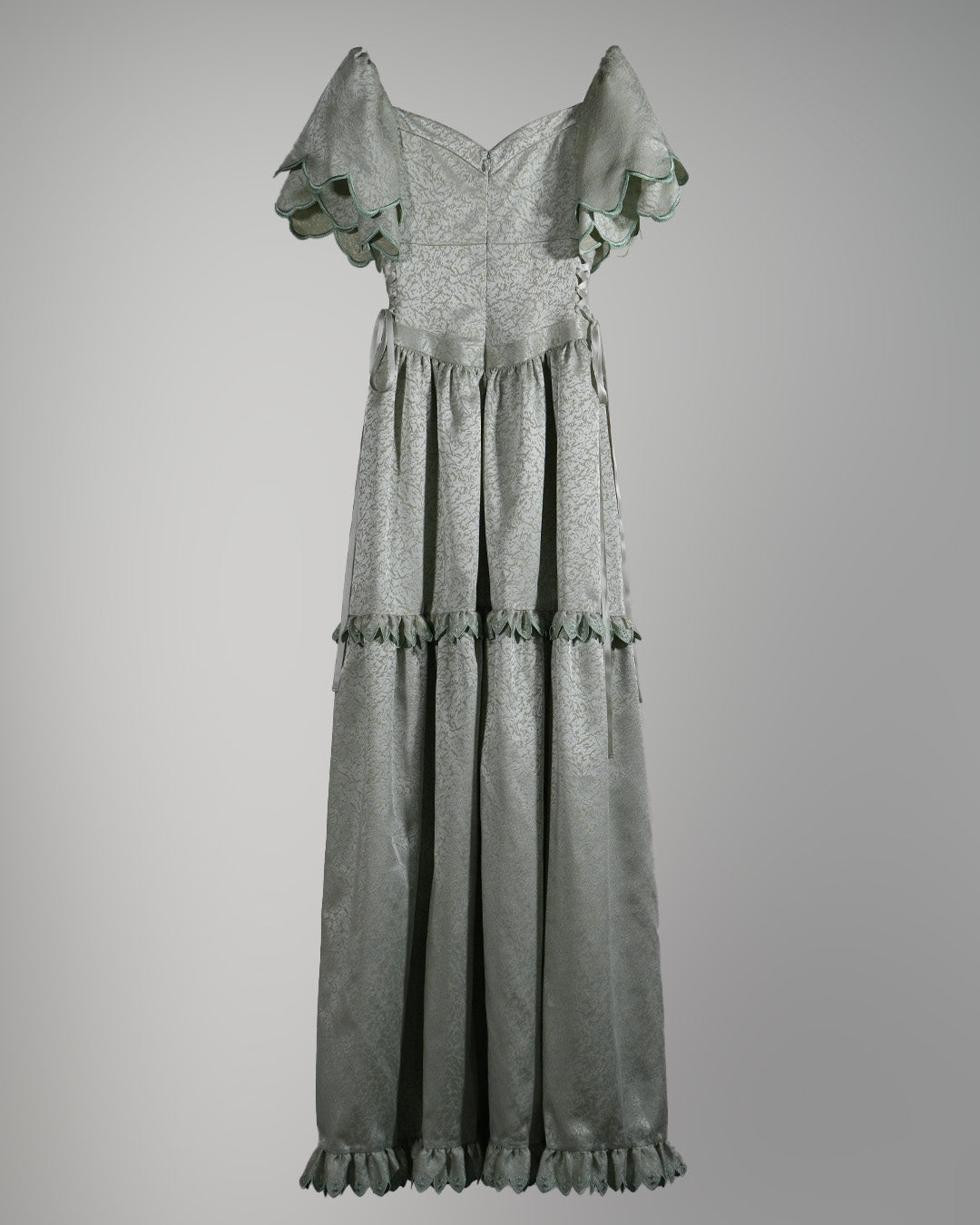 Sazanka petal embroidered dress Mint green【予約販売：2026年9月～10月発送予定】