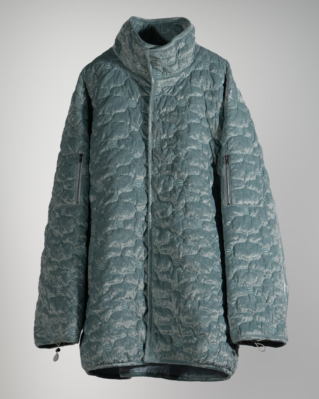 Sazanka quilted velour coat Mint green【予約販売：2026年9月～10月発送予定】
