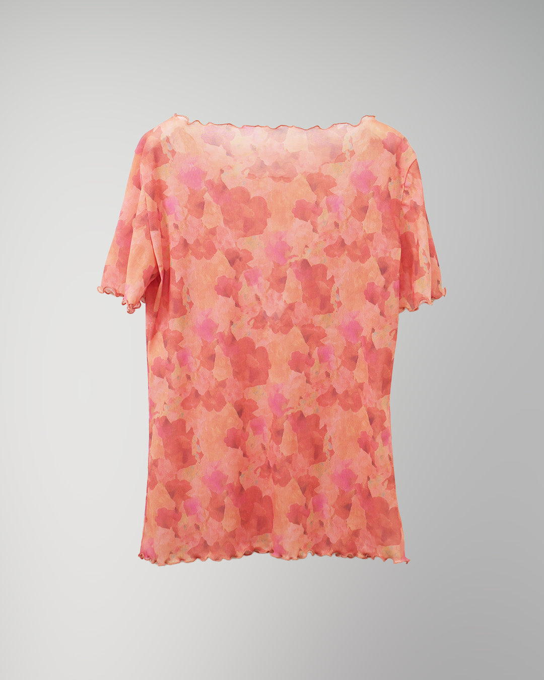 Snapdragon Floral Print Fitted T-shirt Pink