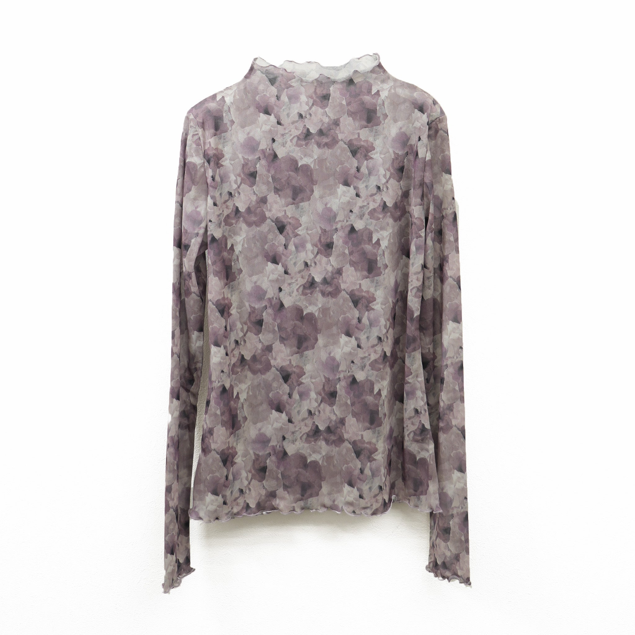 Snapdragon Floral Print Fitted Top Gray【予約販売：2026年3月～5月発送予定】