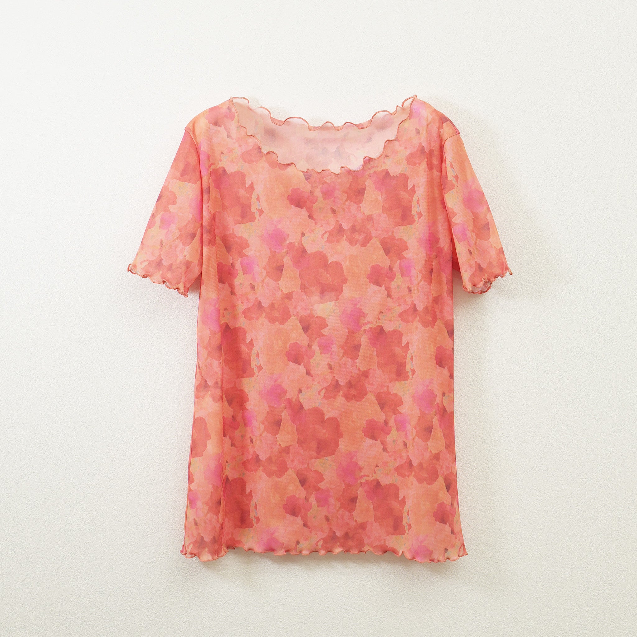 Snapdragon Floral Print Fitted T-shirt Pink【予約販売：2026年3月～5月発送予定】