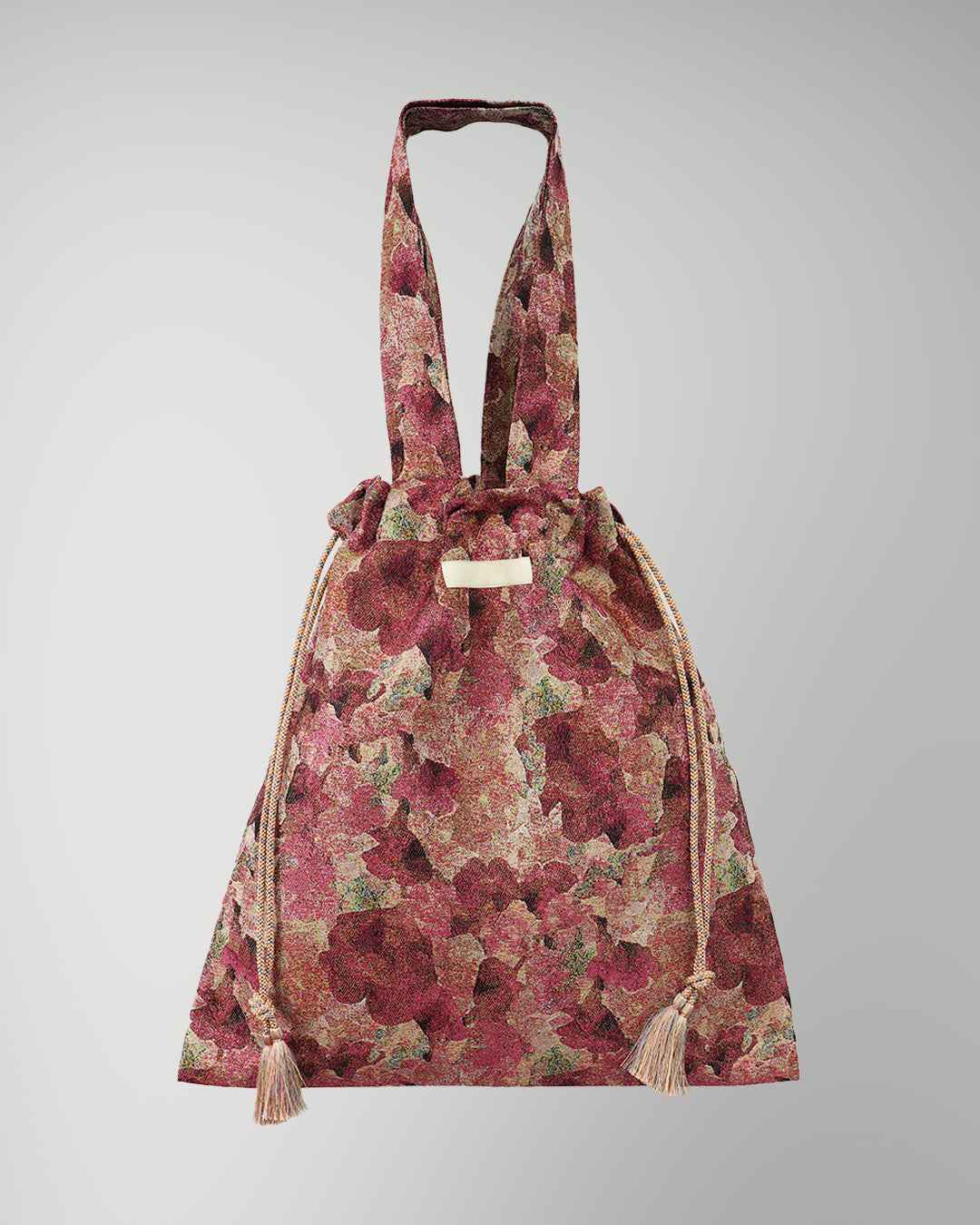 Snapdragon Floral Jacquard Reversible Tote Bag Red