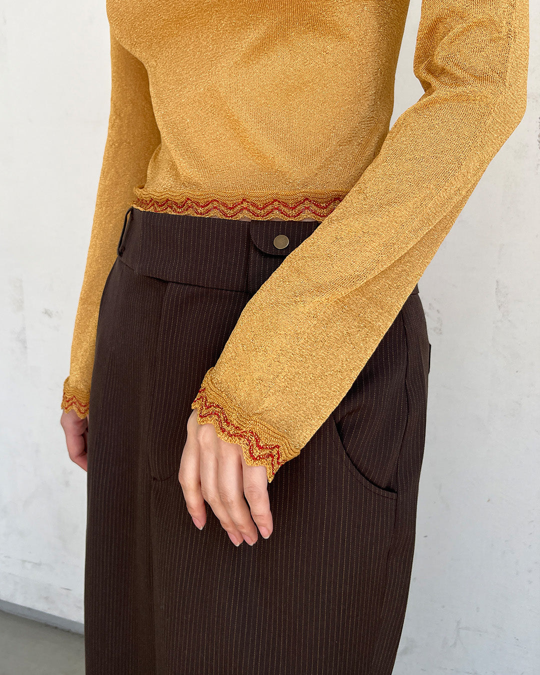 Wool tight skirt Dark brown【予約販売：2026年9月～10月発送予定】