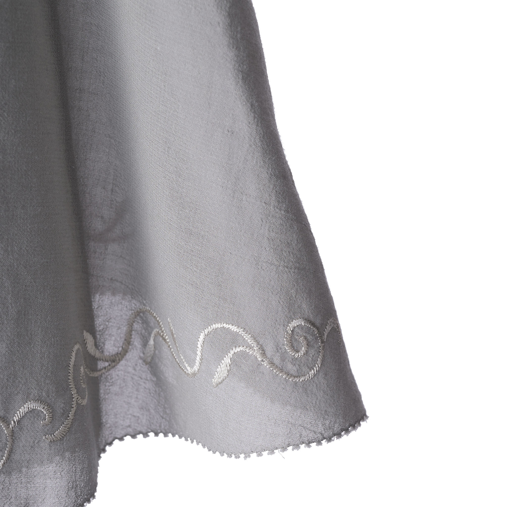 Alstroemeria embroidery tunic maxi dress