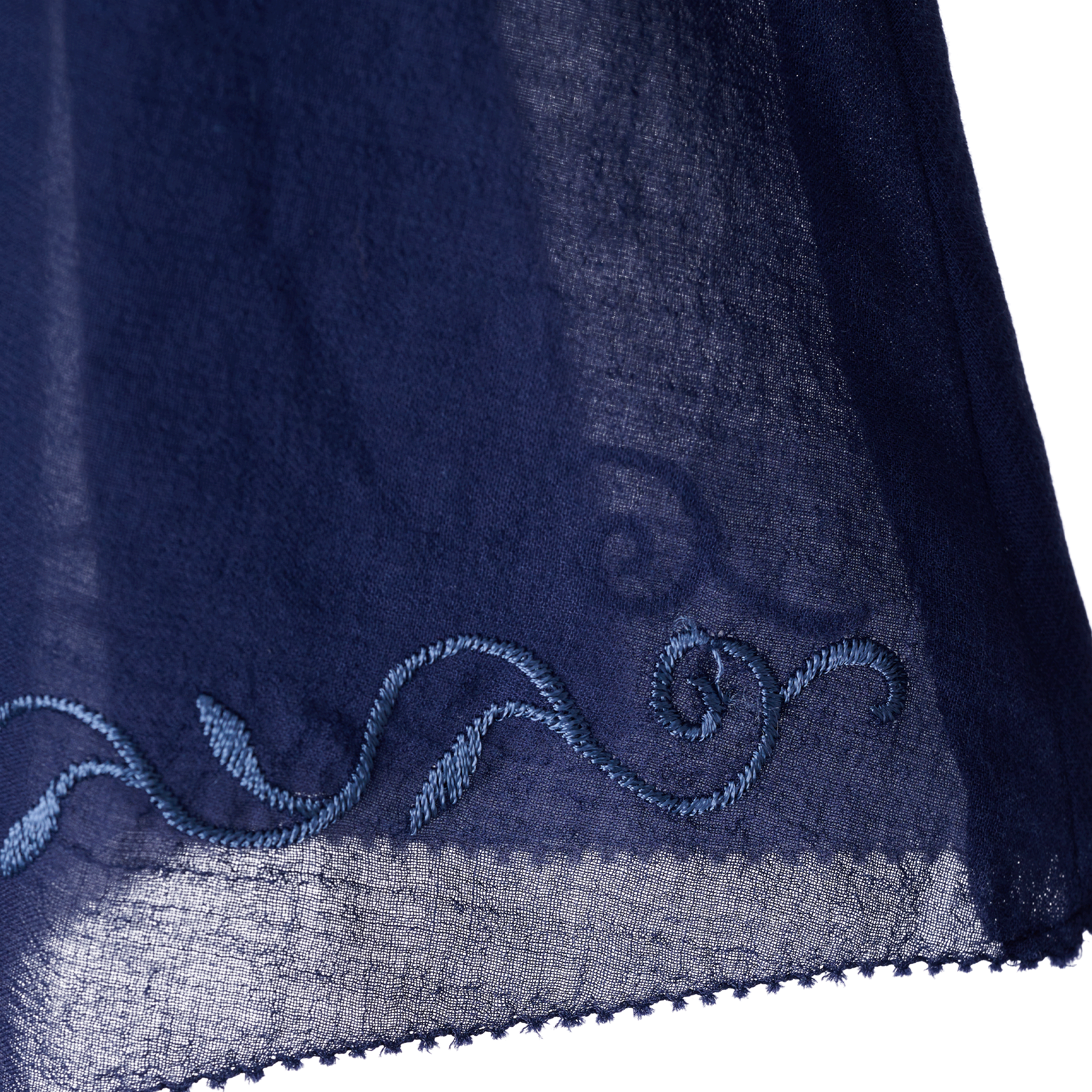 Alstroemeria embroidery tunic maxi dress