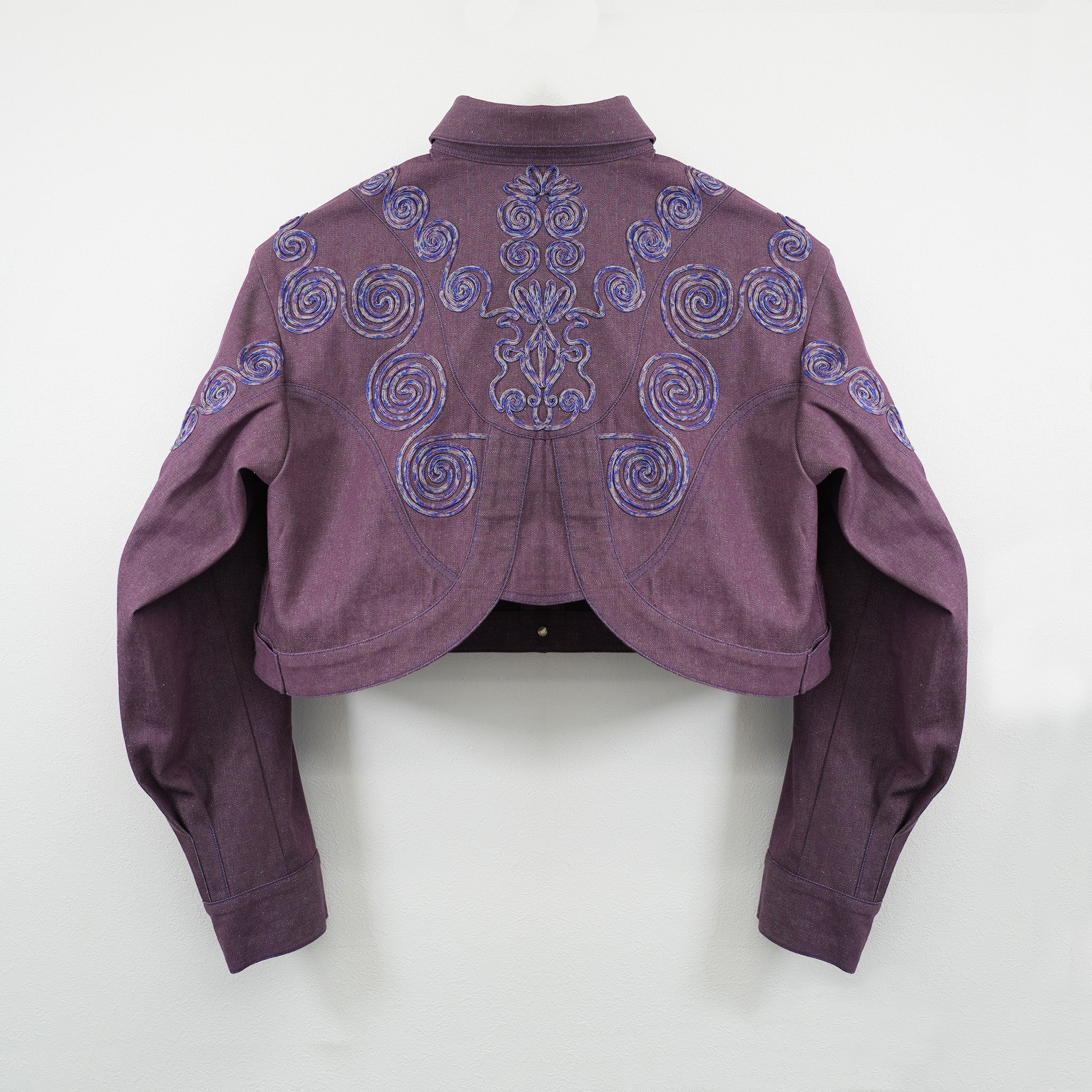 Goldfish Embroidered Denim Jacket Purple【予約販売：2026年3月～5月発送予定】