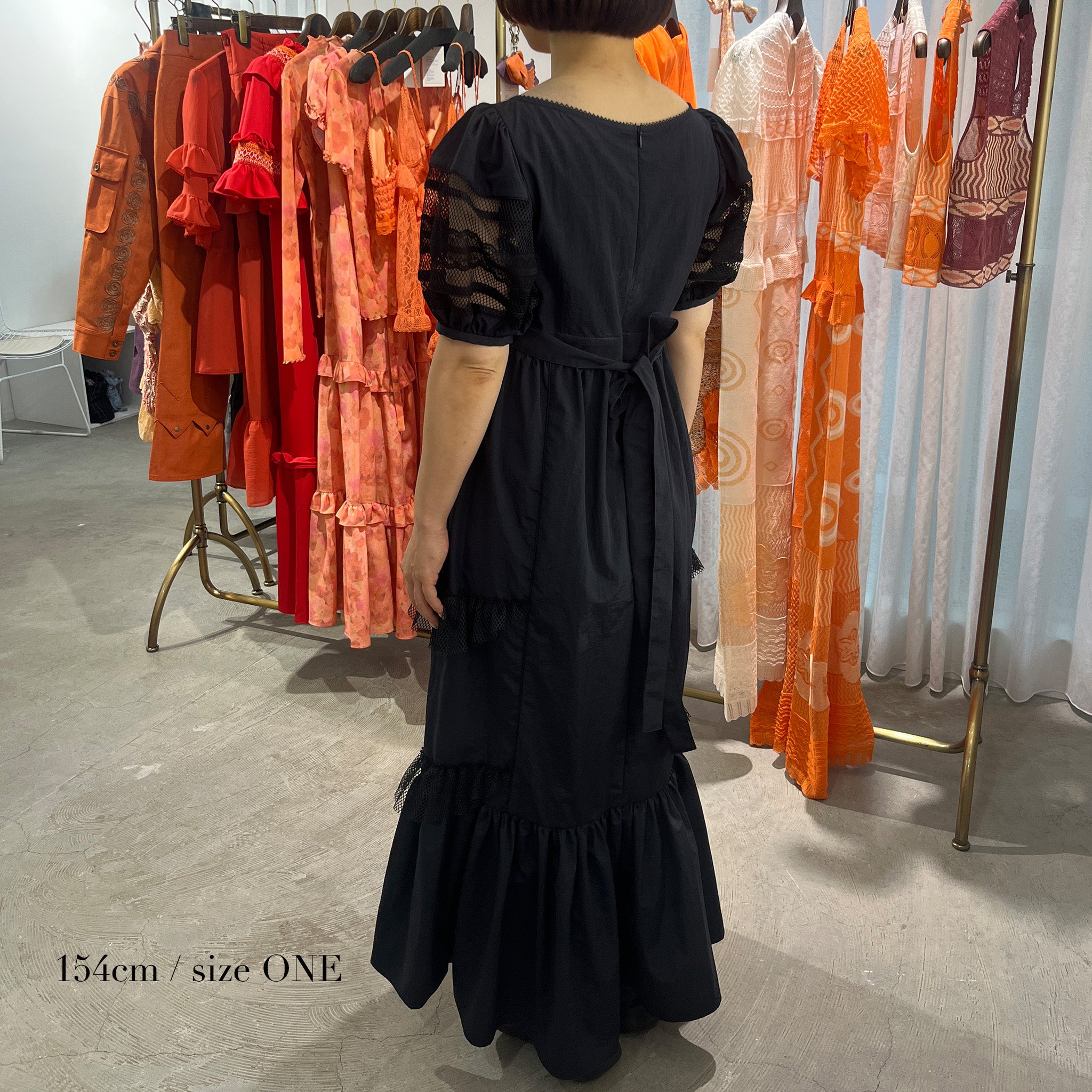 Jersey Mesh Dress Black【予約販売：2026年3月～5月発送予定】