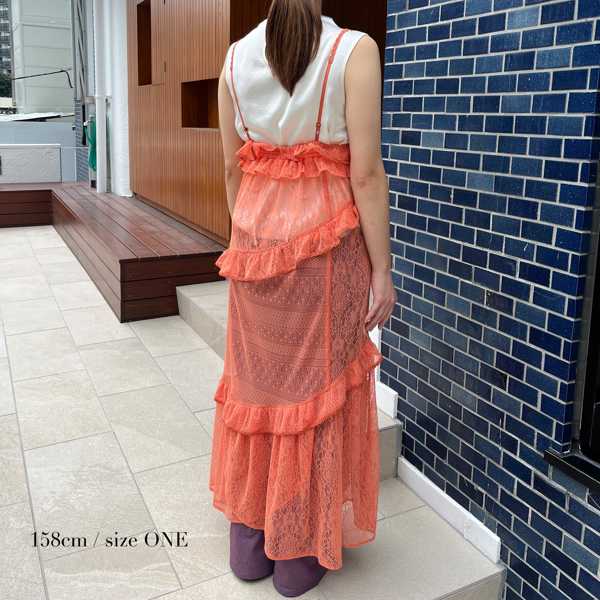 Lace Camisole Dress Orange【予約販売：2026年3月～5月発送予定】